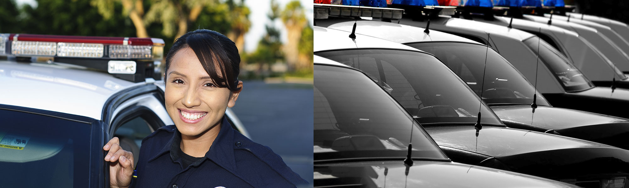 Female police officer and police cars - New for 2021- 2022